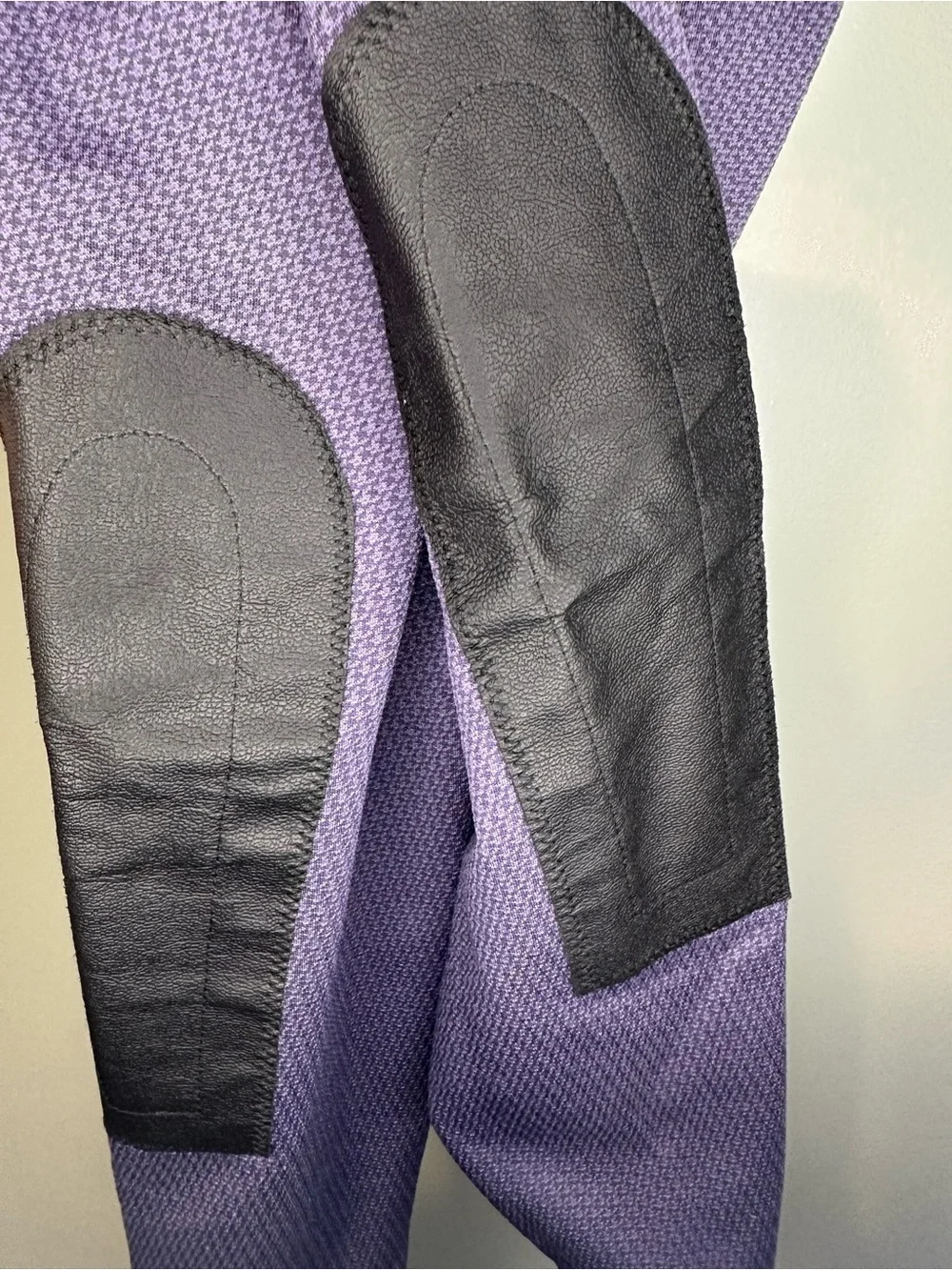 Kerrits Kids Fleece Lite II Knee Patch Riding Tights Equestrian Purple Grey